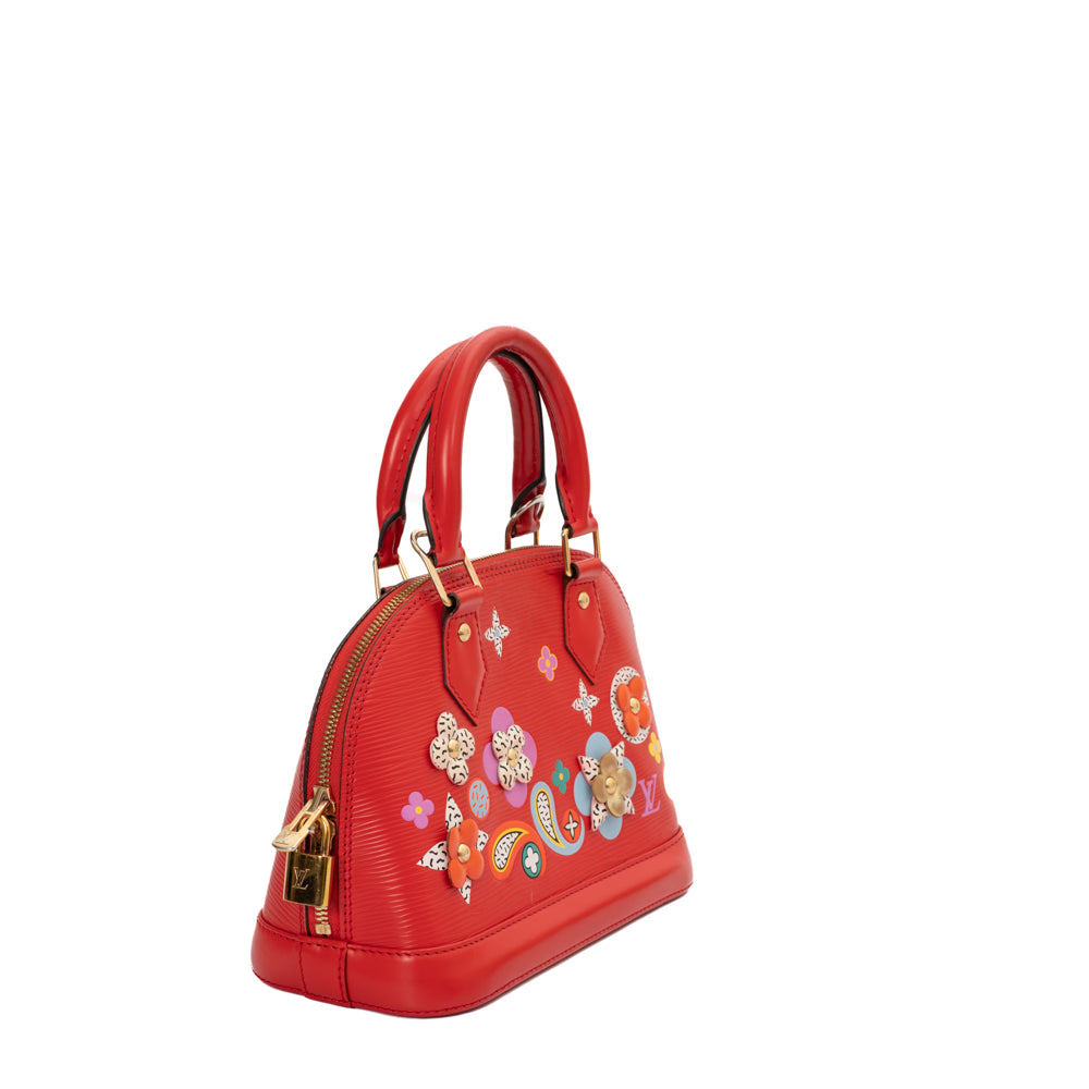 Alma BB Edition Blooming Flowers bag in red epi leather Louis Vuitton -  Second Hand / Used – Vintega