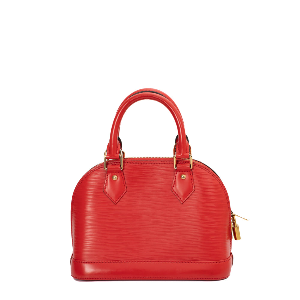 Alma BB Edition Blooming Flowers bag in red epi leather