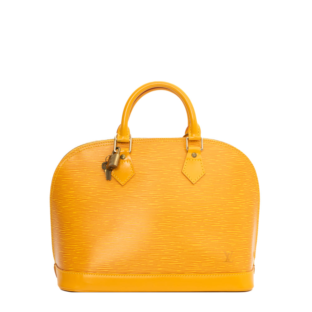 Sac Alma PM Vintage en cuir épi jaune Louis Vuitton - Seconde Main