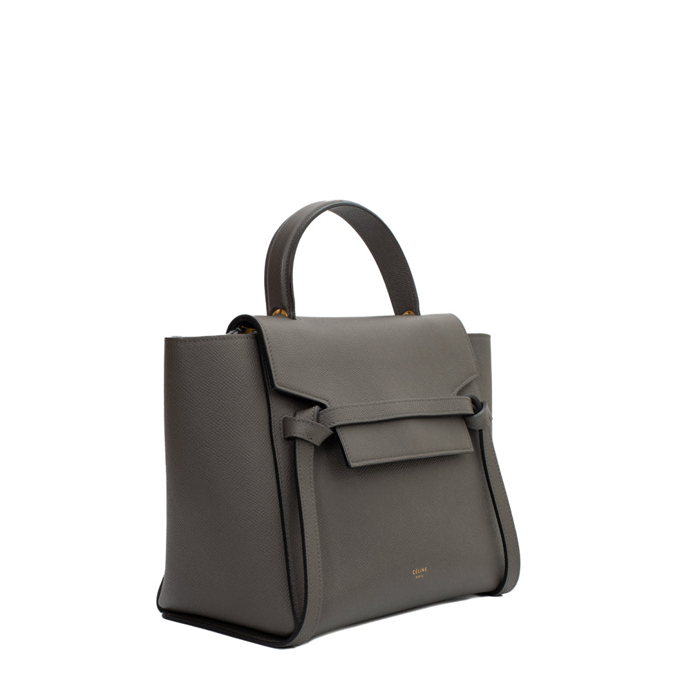 Belt Micro bag in gray leather Celine - Second Hand / Used – Vintega