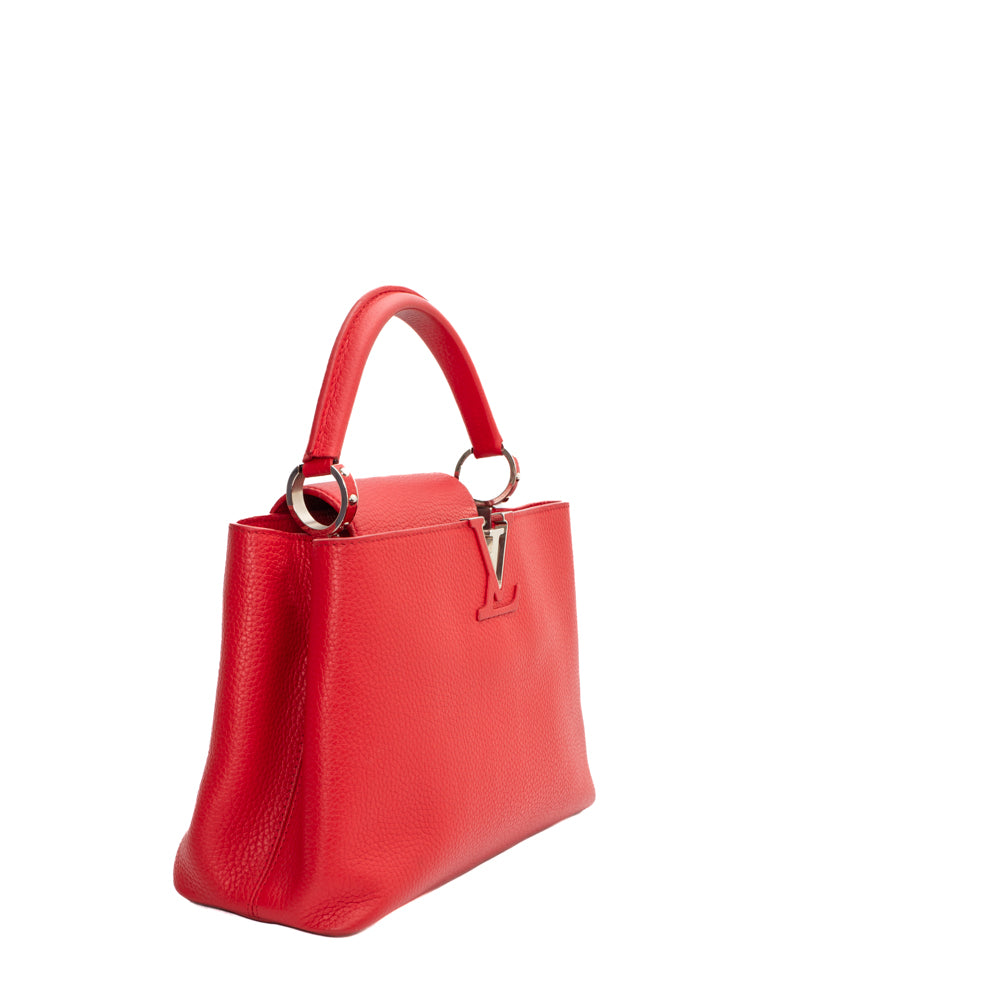 Capucines MM bag in red leather Louis Vuitton - Second Hand / Used – Vintega