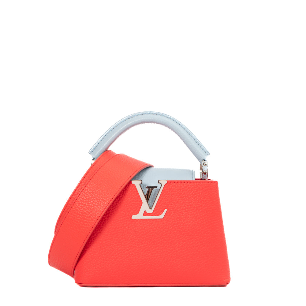 Capucines Mini Limited Edition bag in red leather