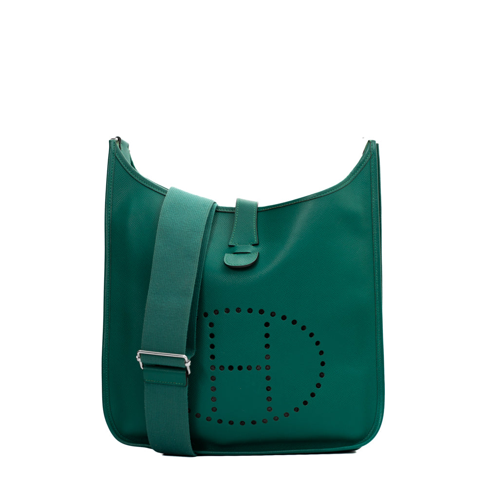 Evelyne 29 bag in green leather Hermes - Second Hand / Used – Vintega