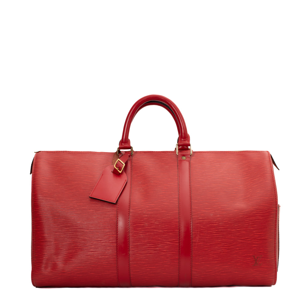 Keepall 45 Vintage bag in red epi leather Louis Vuitton - Second