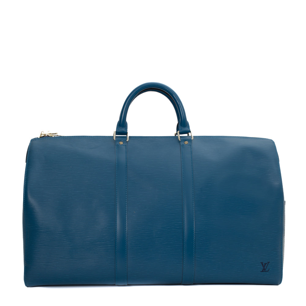Keepall 50 Vintage bag in blue epi leather Louis Vuitton - Second Hand /  Used – Vintega