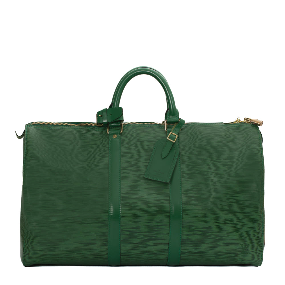 Keepall 50 Vintage bag in green epi leather Louis Vuitton - Second Hand /  Used – Vintega