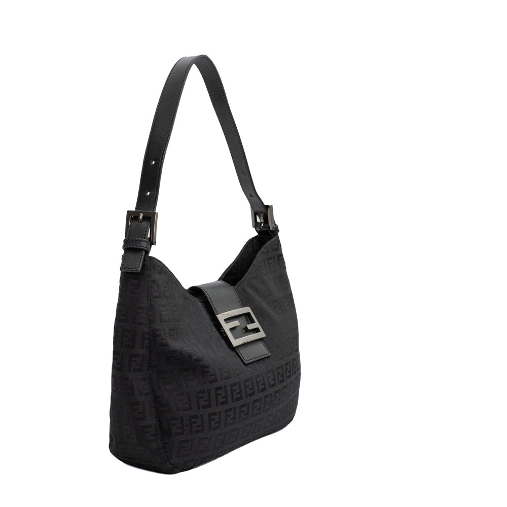 Fendi Black Monogram FF Zucchino Mama Baguette Shoulder bag 84f418s –  Bagriculture