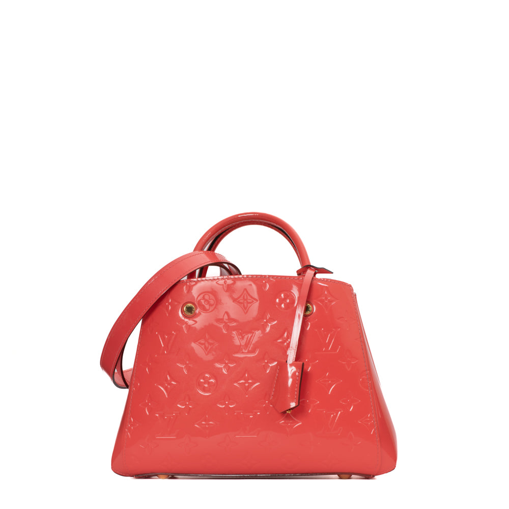Montaigne BB bag in pink patent leather Louis Vuitton - Second Hand / Used  – Vintega