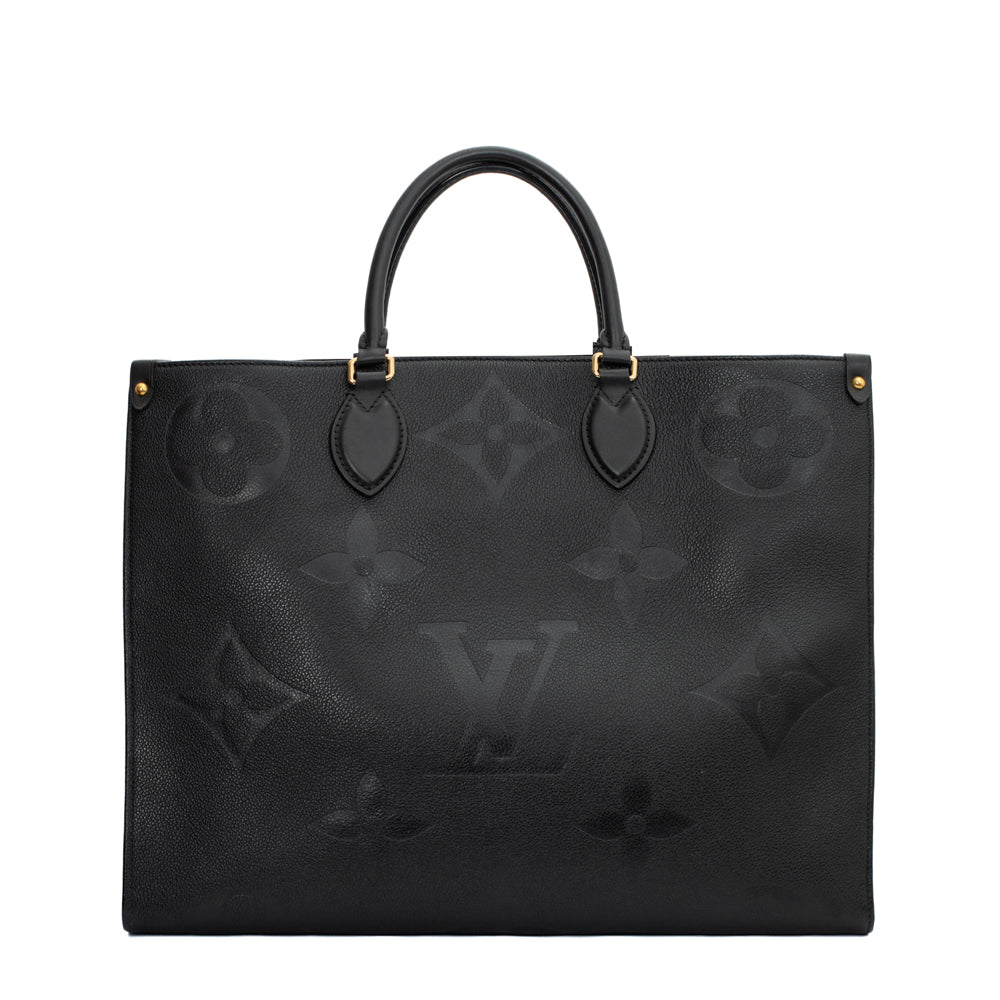 OnTheGo Tote bag in black leather Louis Vuitton - Second Hand