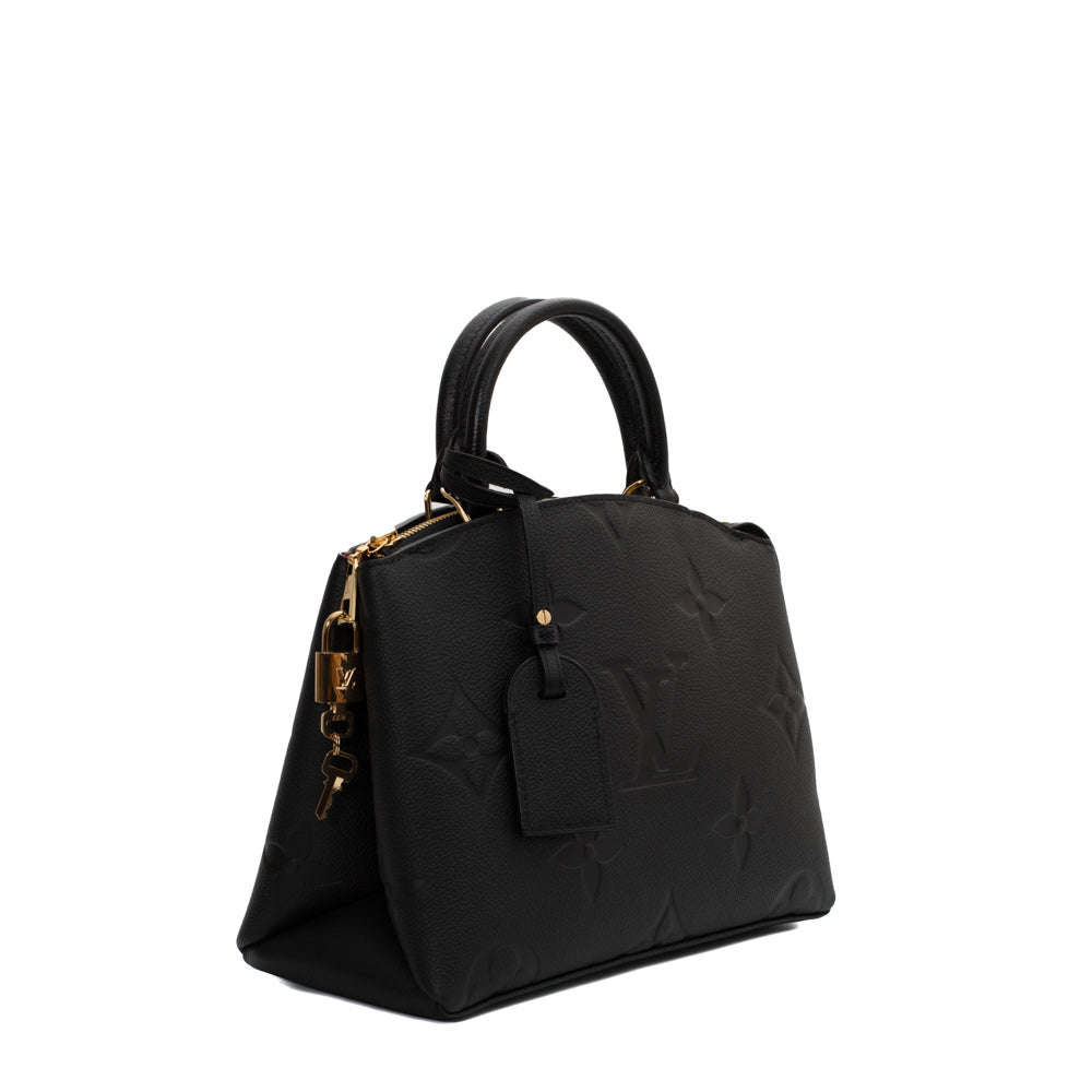 Little Palais bag in black imprint leather Louis Vuitton - Second Hand /  Used – Vintega