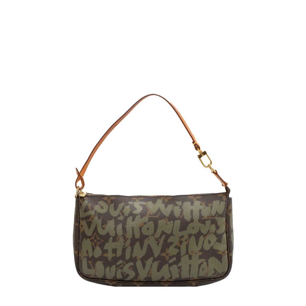 Sprouse Edition Accessory Pochette Bag in brown monogram graffiti