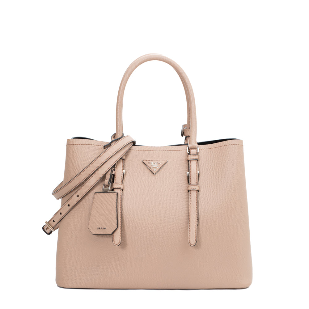 Prada Galleria Large bag in beige leather Prada - Second Hand / Used –  Vintega