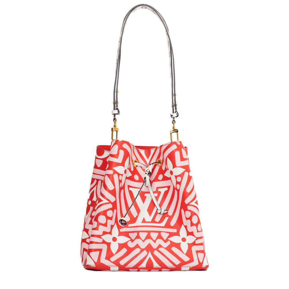 NéoNoé MM Limited Edition Bucket Bag in red leather