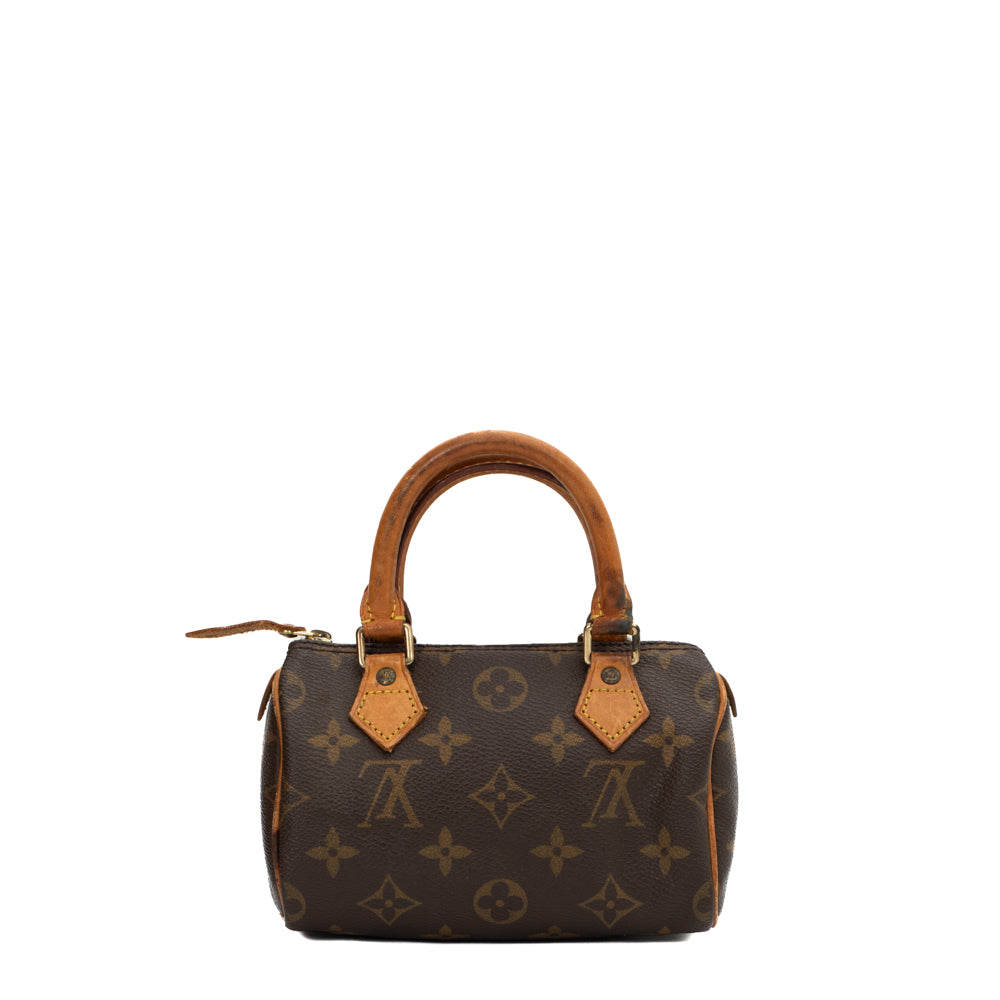 Shop for Louis Vuitton Monogram Canvas Leather Mini Speedy Bag