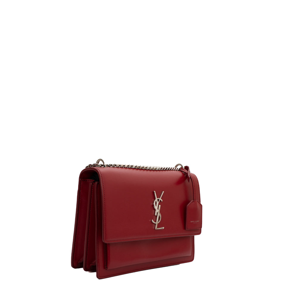 Sunset Medium bag in red leather Saint Laurent - Second Hand / Used –  Vintega