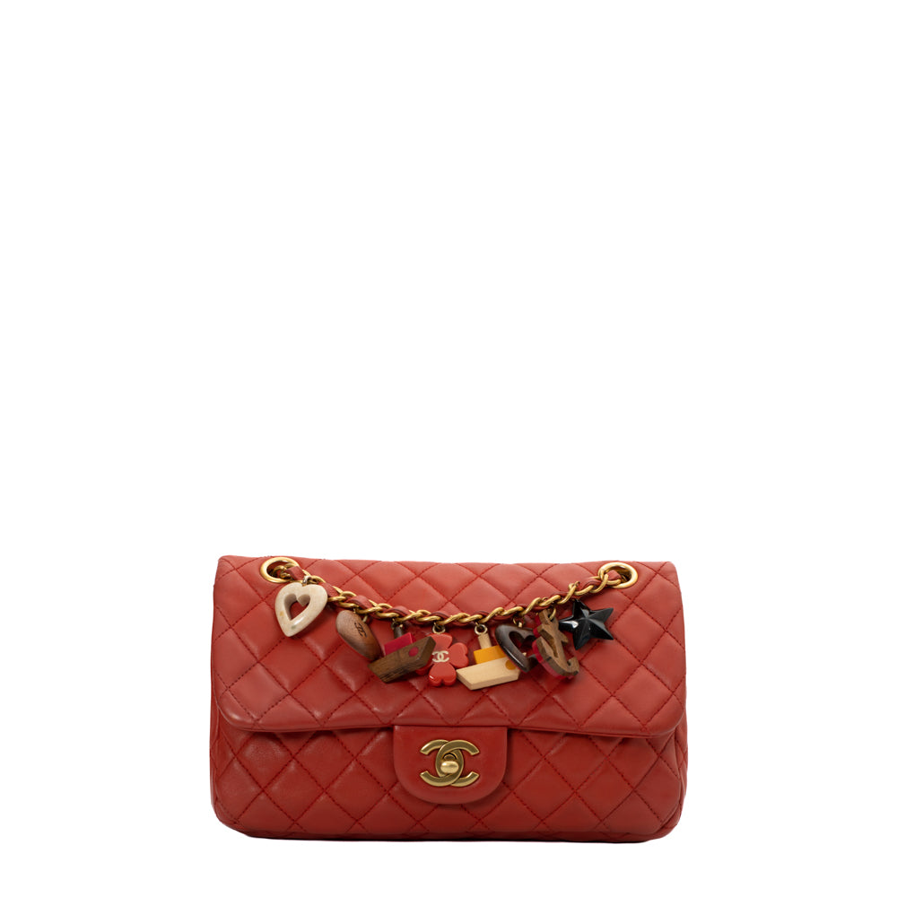 Følg os Varme invadere Sac Timeless/Classic Medium Edition Red leather Charms Chanel - Second Hand  / Occasion – Vintega