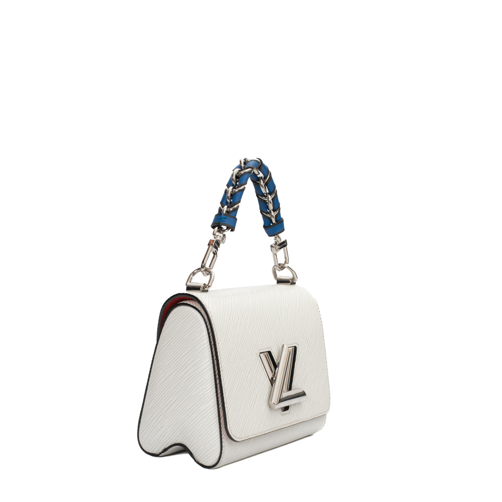 Louis Vuitton White Epi Twist Braided Strap Shoulder Bag PM Silver