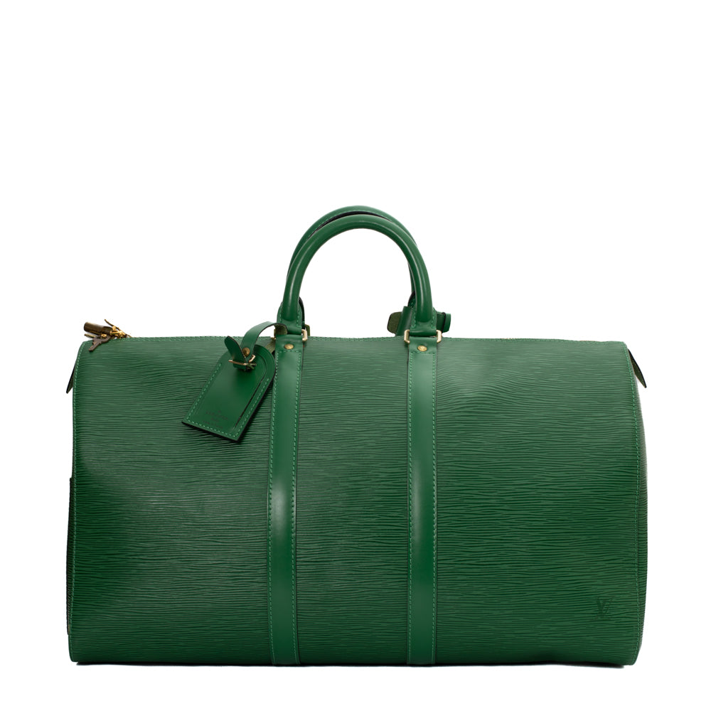 Keepall 45 Vintage bag in green epi leather Louis Vuitton - Second Hand /  Used – Vintega