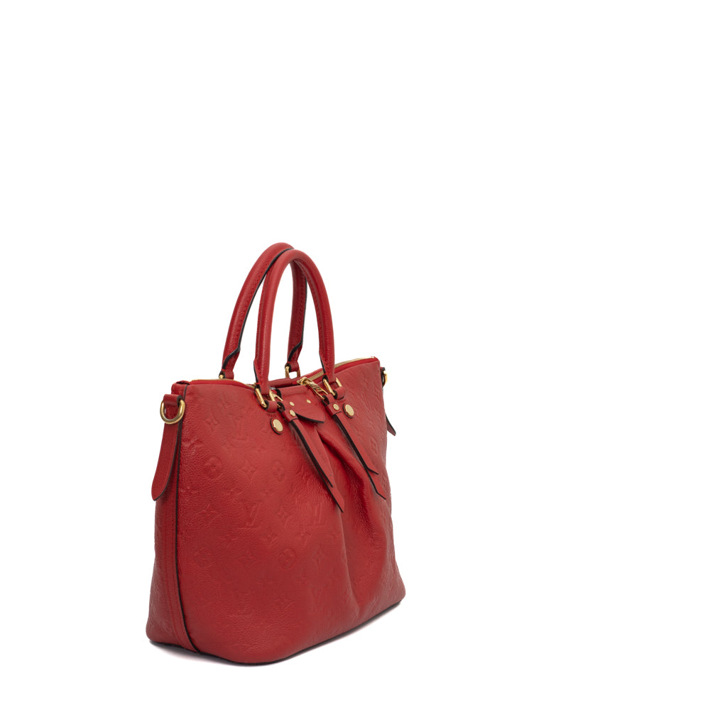 Mazarine MM bag in red leather Louis Vuitton - Second Hand / Used