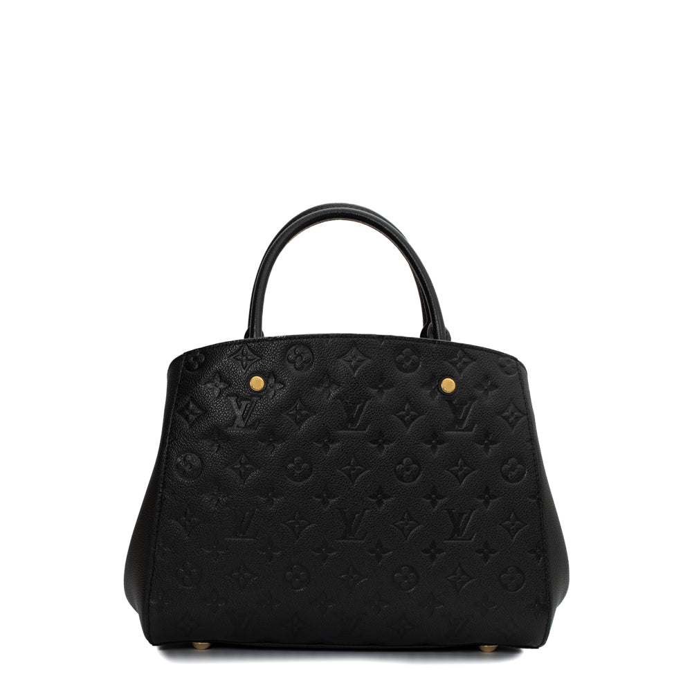 Montaigne BB bag in black imprint leather Louis Vuitton - Second