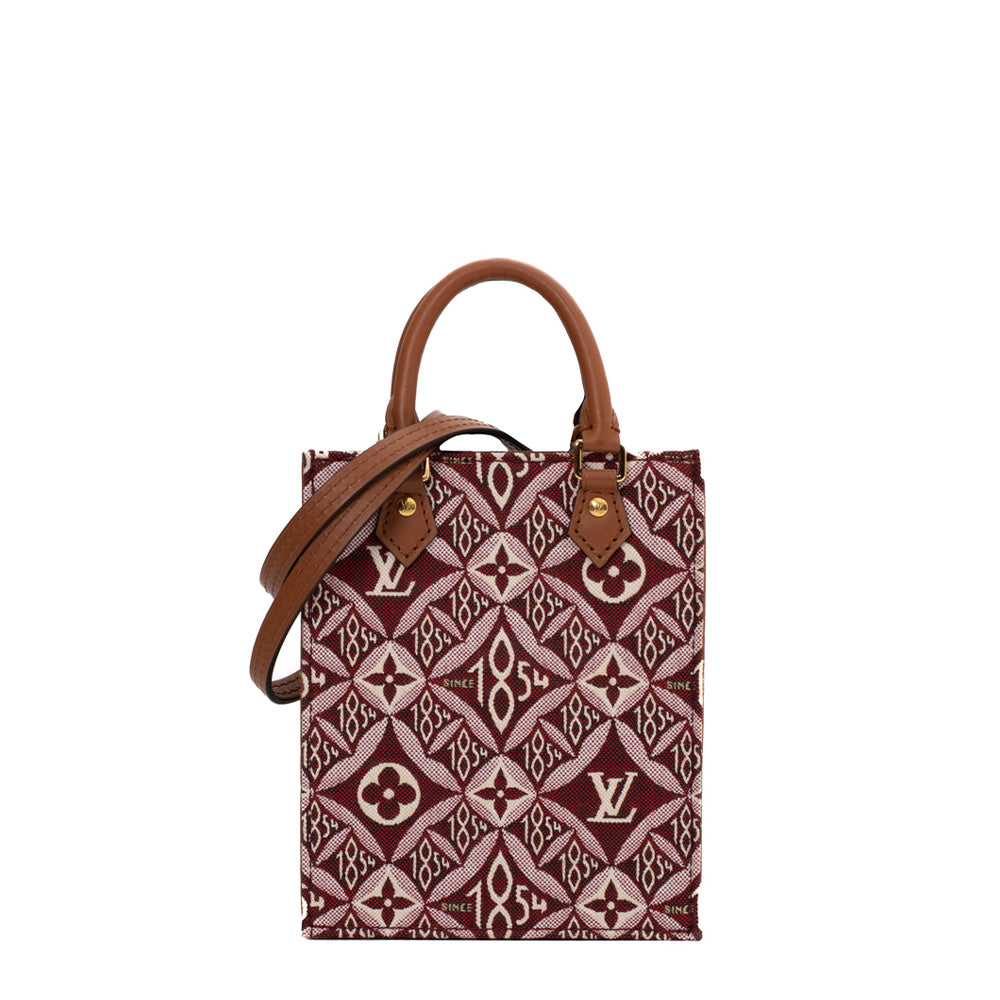 Louis Vuitton Monogram Sac Shopping Leather Fabric Brown Tote bag