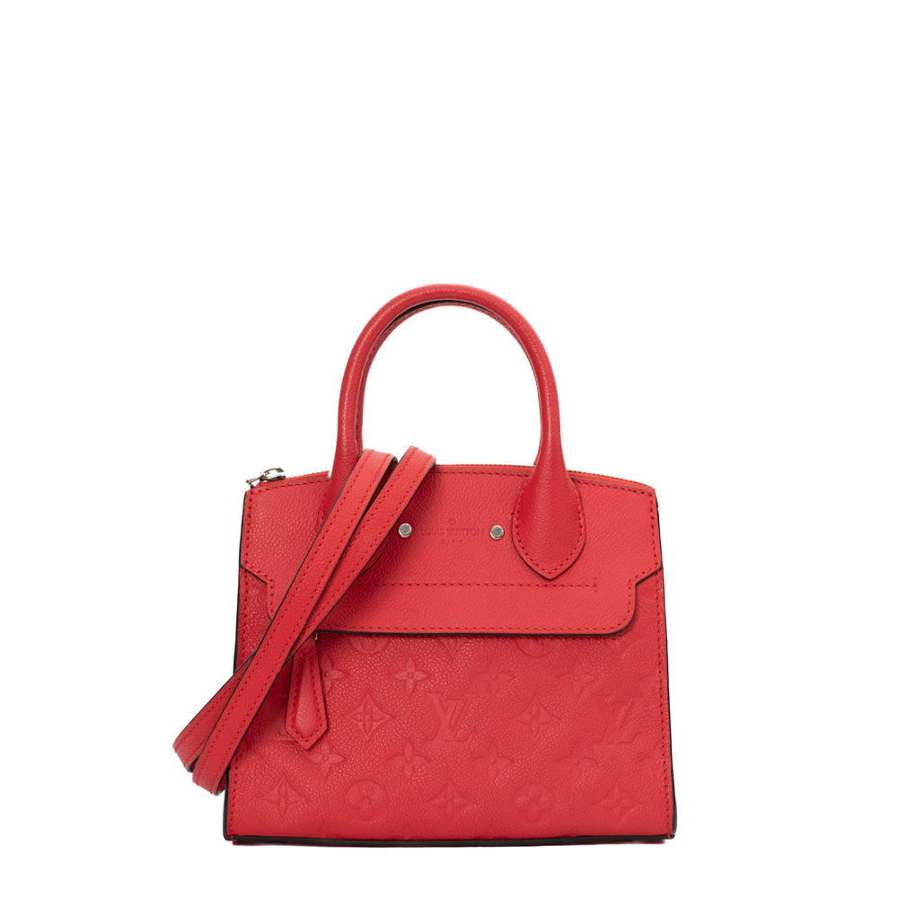 Pont Neuf bag in red imprint leather Louis Vuitton - Second Hand / Used –  Vintega
