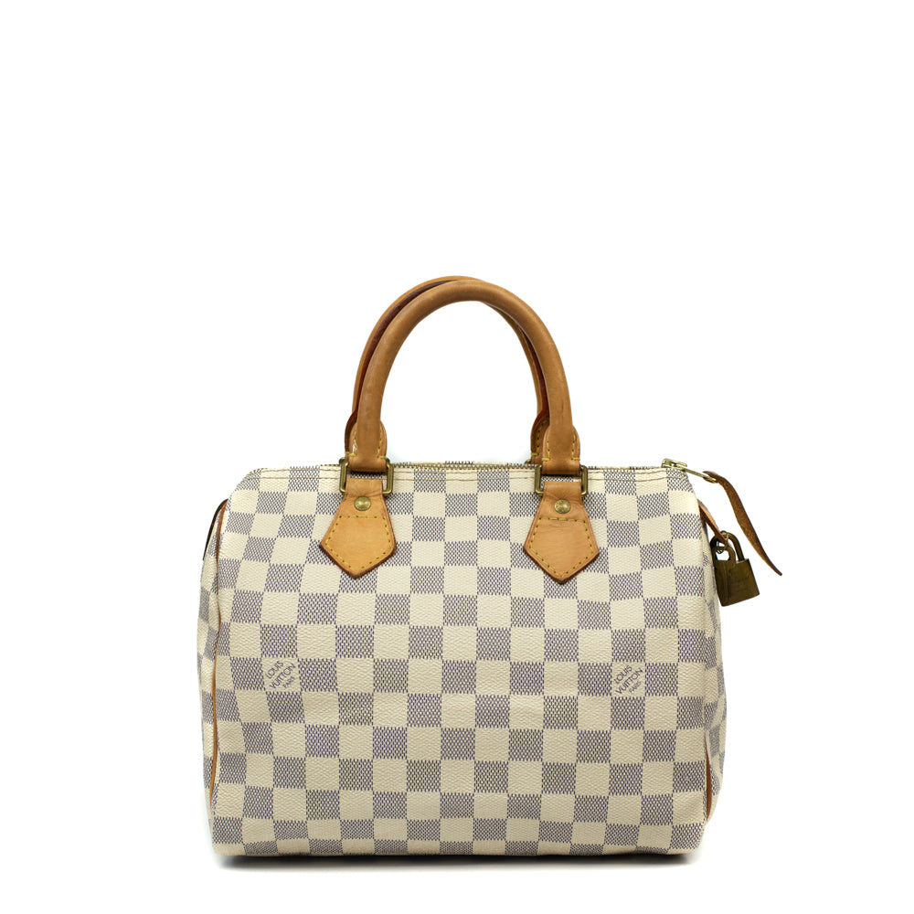 Speedy 25 bag in azure damier canvas Louis Vuitton - Second Hand