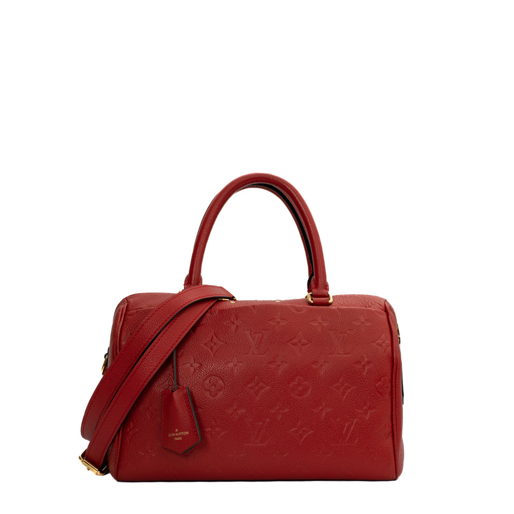Sac Speedy 25 en cuir empreinte rouge Louis Vuitton - Seconde Main /  Occasion – Vintega