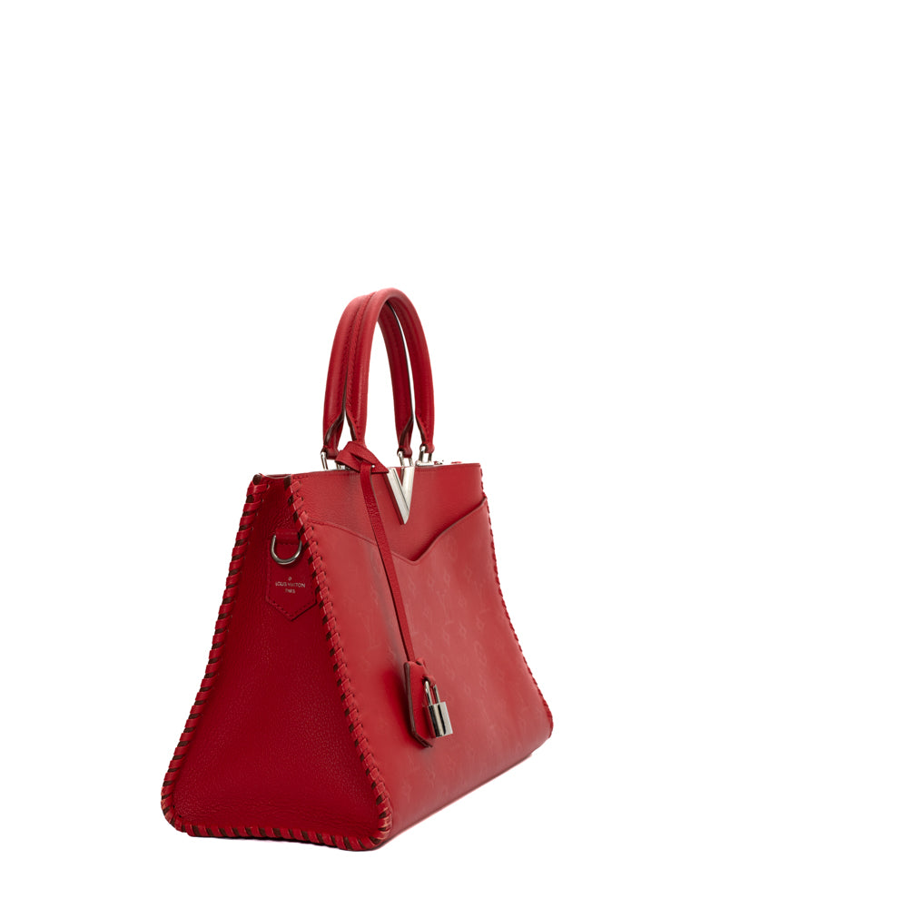 Borsa Louis Vuitton in pelle rossa con cerniera - di seconda mano / usata –  Vintega