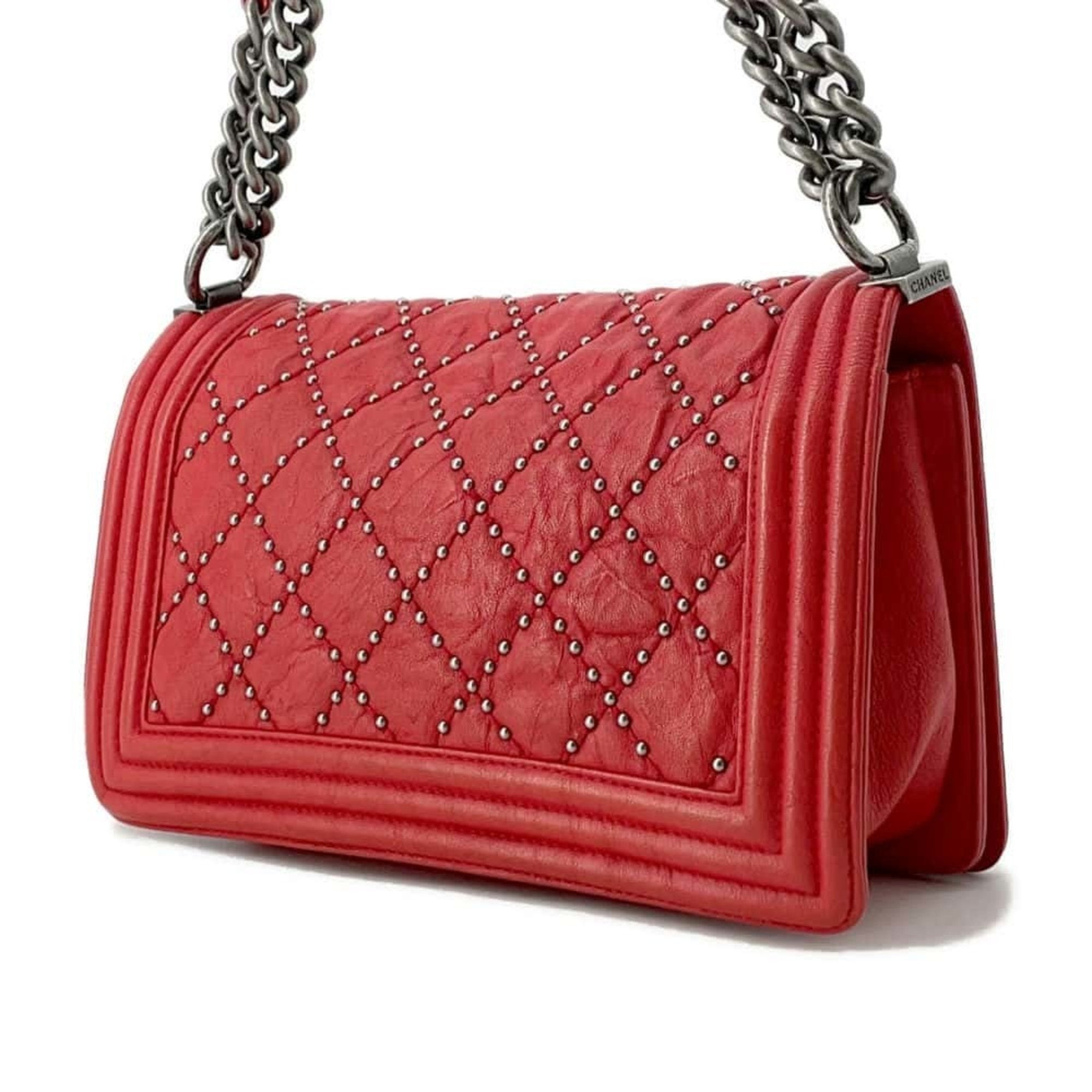 Sac chanel boy rouge clearance