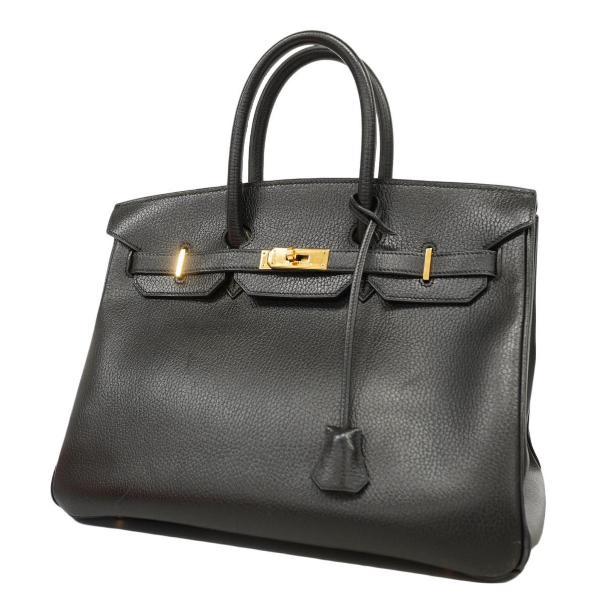 Sac Birkin en cuir noir Hermes Seconde Main Occasion Vintega