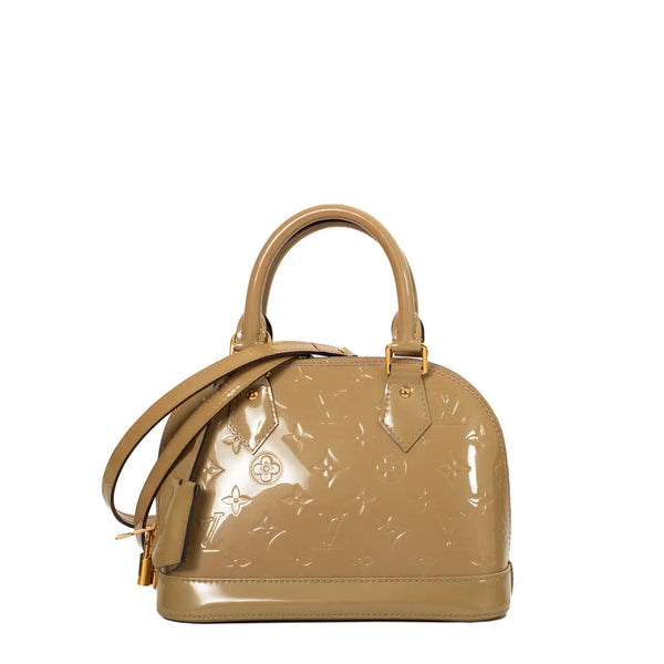 Sac Alma BB en cuir verni beige Louis Vuitton Seconde Main Occasion Vintega