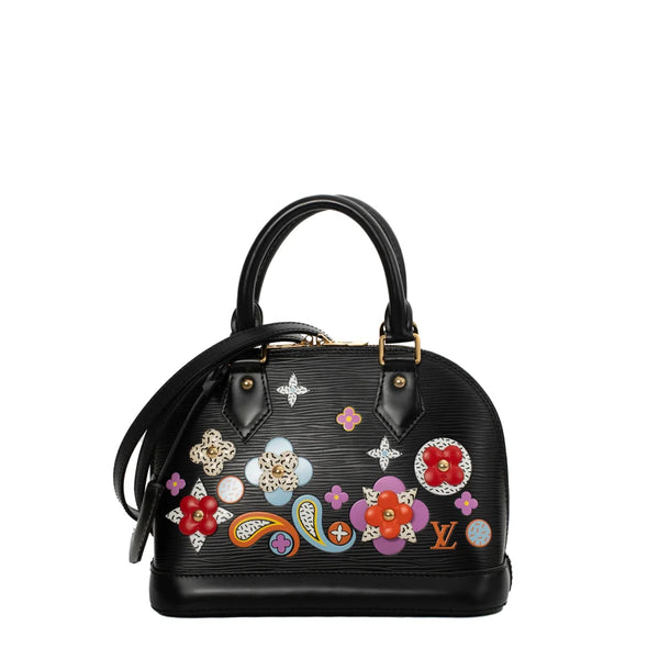 Alma BB Limited Edition bag in black leather Louis Vuitton Second Hand Used Vintega