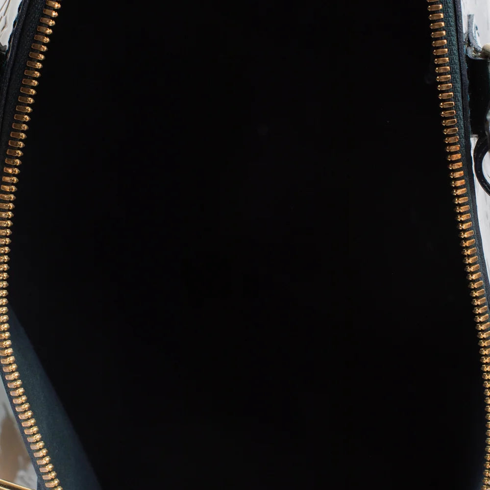 Sac Alma GM en cuir verni vert Louis Vuitton Seconde Main