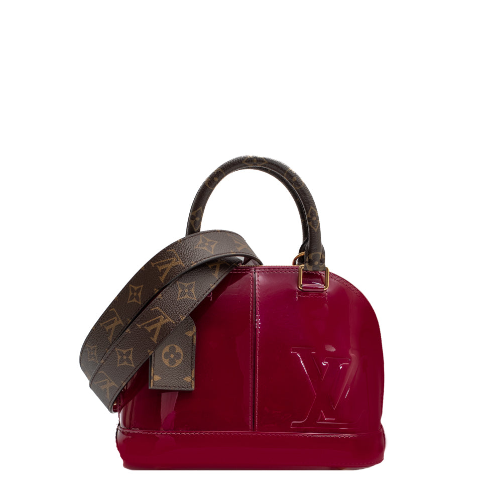 Alma BB Limited Edition bag in bordeaux patent leather Louis
