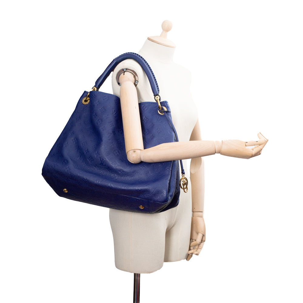 Artsy MM bag in blue imprint leather Louis Vuitton - Second Hand