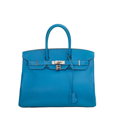 Hermes birkin top blue bag