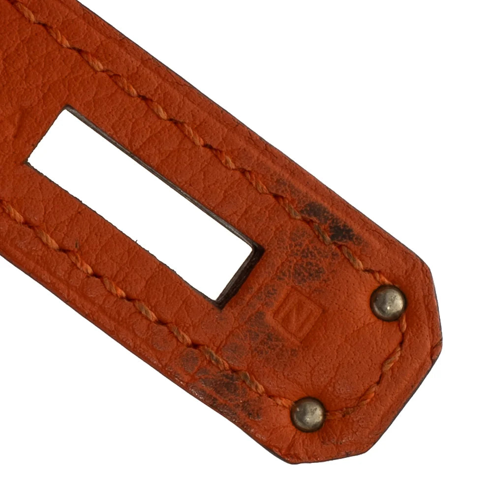 Birkin 30 bag in orange leather Herm s Second Hand Used Vintega