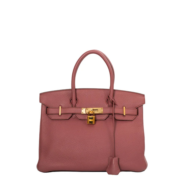 Borsa Birkin 30 in pelle rosa Hermes Seconda mano Usata Vintega