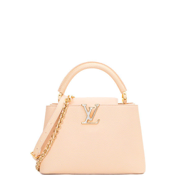 Louis Vuitton Capucines Beige Wood Handbag (Pre-Owned)