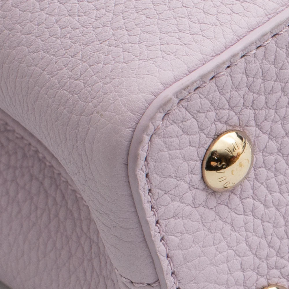 Sac Capucines Mini en cuir violet Louis Vuitton - Seconde Main