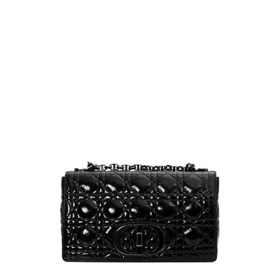 Dior Black Macrocannage Lambskin Medium Caro – Designer Exchange Ltd