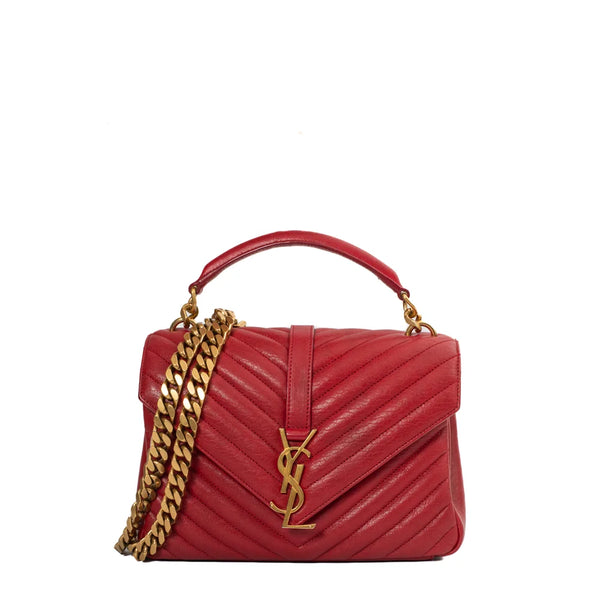 Ysl college 2025 bag red