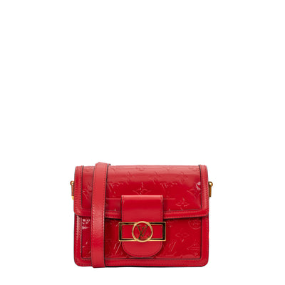 LOUIS VUITTON Dauphine Verni Shoulder bag in Red Patent leather Louis  Vuitton