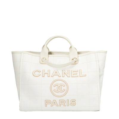 Chanel deauville 2025 tote white
