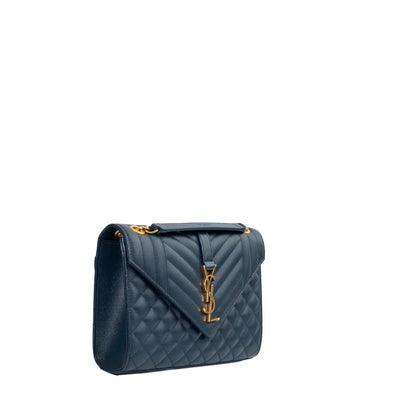 Saint Laurent Medium Envelope Shoulder Bag - Blue Size