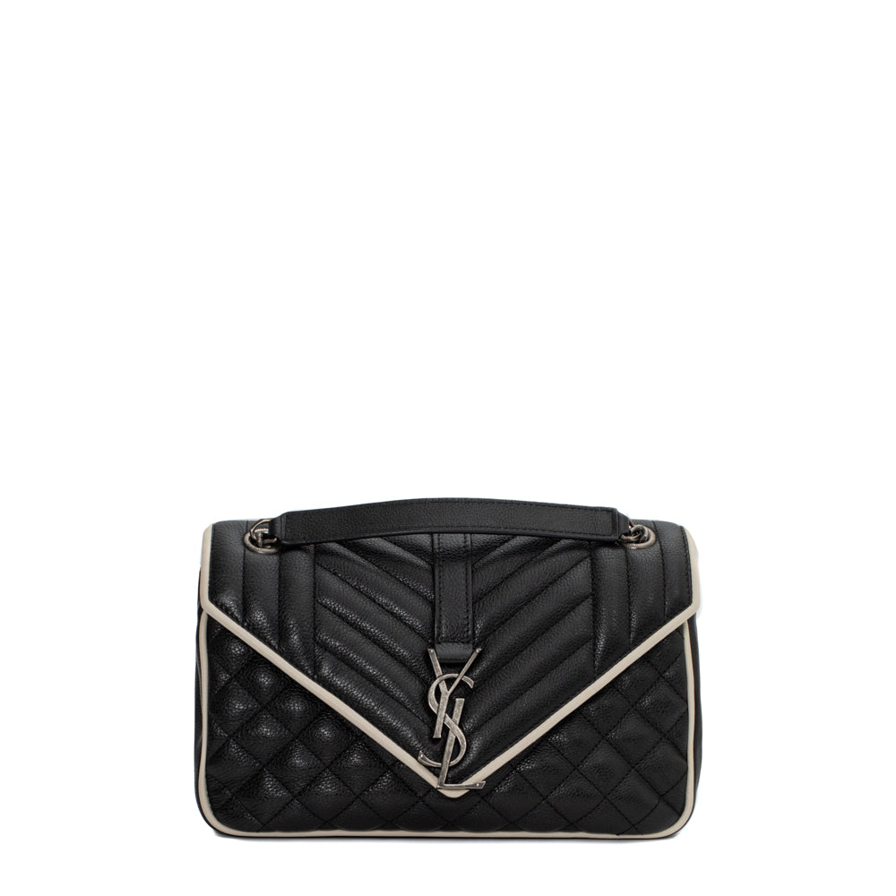 Saint Laurent Medium Envelope bag in black leather - Second Hand