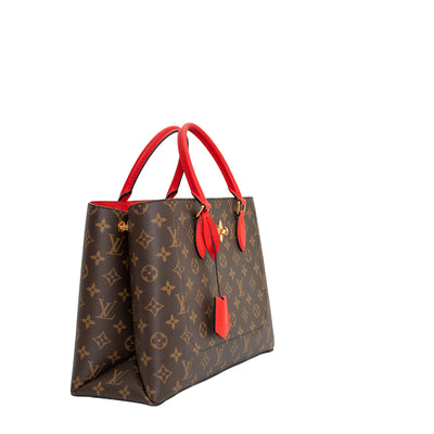 Flower tote leather handbag Louis Vuitton Brown in Leather - 35888057