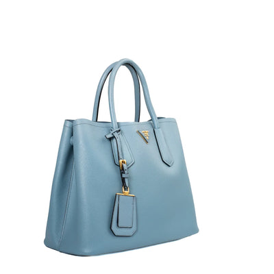 Prada Galleria Double bag in blue Saffiano leather Prada - Second Hand /  Used – Vintega