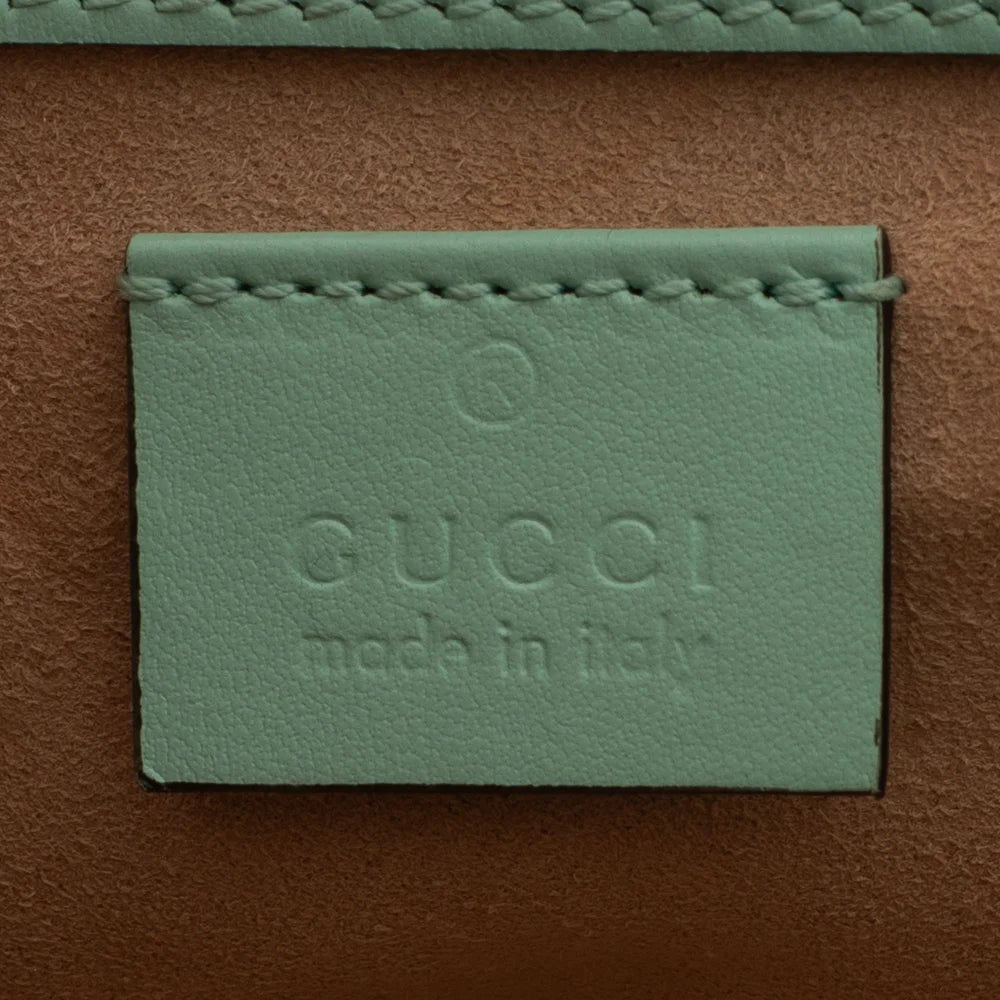 Green leather gucci discount bag